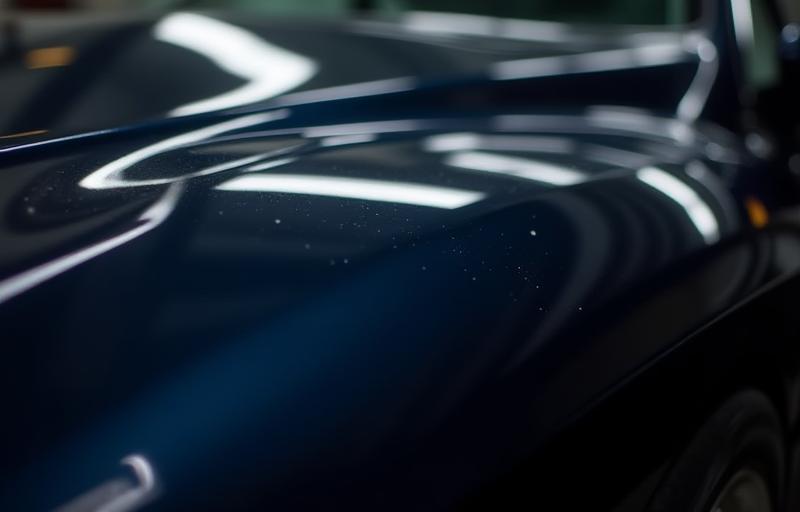 Same car after exterior detailing, now gleaming with deep shine.