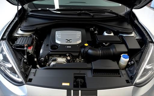 Clean and detailed car engine bay.